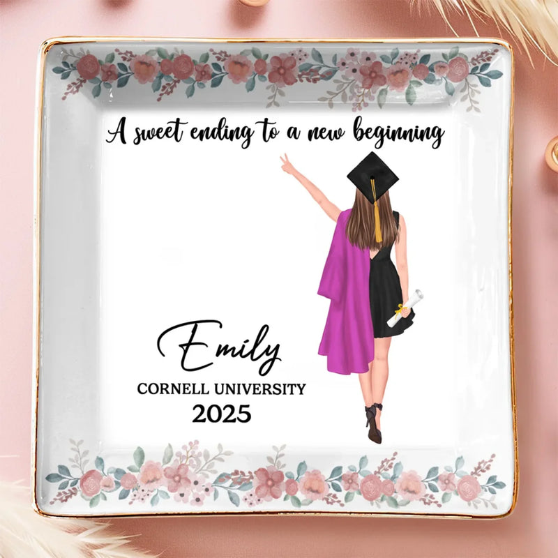 Dream Big, Shine Bright - Family Personalized Custom Full-Print Jewelry Dish - Graduation Gift For Family Members, Siblings, Brothers, Sisters