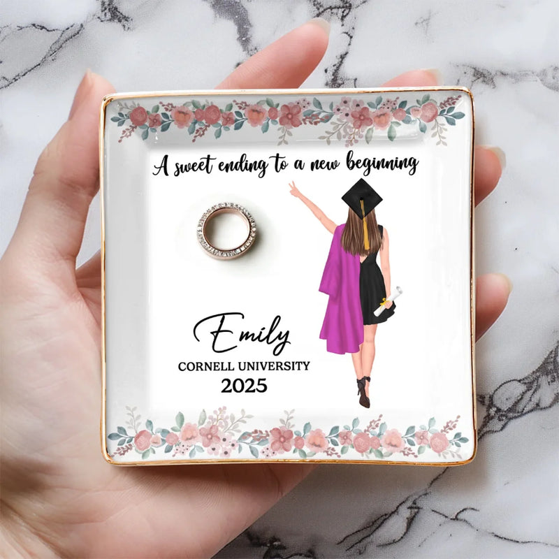 Dream Big, Shine Bright - Family Personalized Custom Full-Print Jewelry Dish - Graduation Gift For Family Members, Siblings, Brothers, Sisters