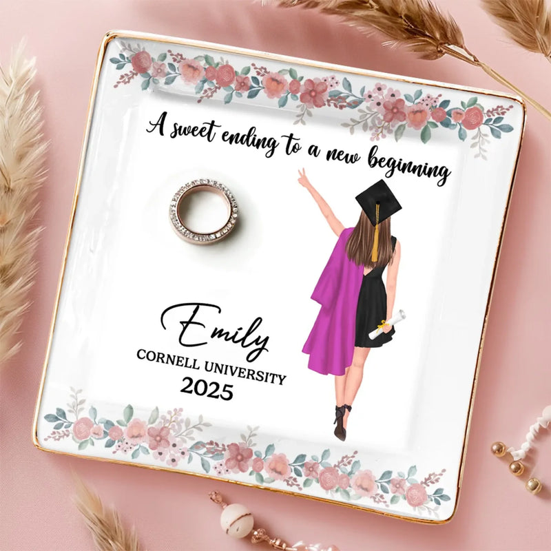 Dream Big, Shine Bright - Family Personalized Custom Full-Print Jewelry Dish - Graduation Gift For Family Members, Siblings, Brothers, Sisters