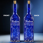 Sisters Are Different Flowers From The Same Garden - Bestie Personalized Custom Blue Bottle Lamp - Gift For Best Friends, BFF, Sisters