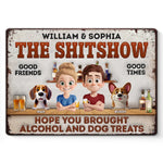 We’ve Got Booze, Barks, And Bad Decisions - Dog Personalized Custom Home Decor Metal Sign - House Warming Gift For Couple, Dog Lovers, Best Friends