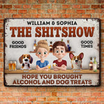 We’ve Got Booze, Barks, And Bad Decisions - Dog Personalized Custom Home Decor Metal Sign - House Warming Gift For Couple, Dog Lovers, Best Friends