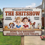 We’ve Got Booze, Barks, And Bad Decisions - Dog Personalized Custom Home Decor Metal Sign - House Warming Gift For Couple, Dog Lovers, Best Friends