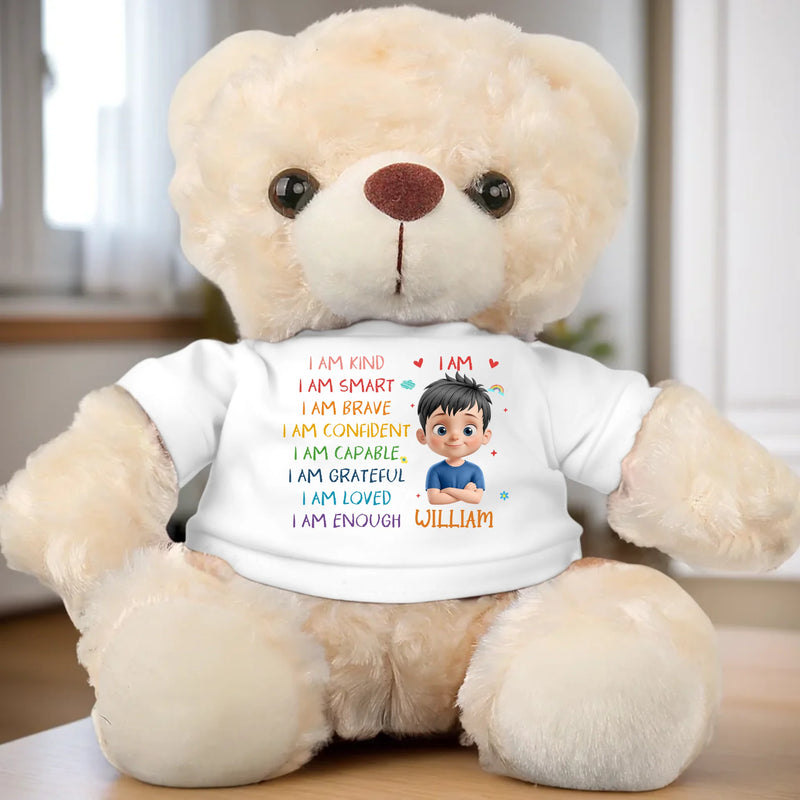 You Are Strong, You Are Brave - Family Personalized Custom Teddy Bear Plush - Gift For Family Members