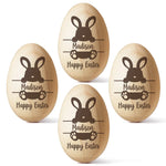 Hopping Into My First Easter - Family Personalized Custom Wooden Egg Shaker - Easter Gift For Baby Kids, Newborn Baby