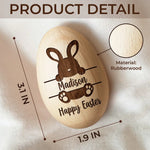 Hopping Into My First Easter - Family Personalized Custom Wooden Egg Shaker - Easter Gift For Baby Kids, Newborn Baby
