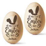 Custom Name First Easter Baby Gifts - Personalized Wooden Egg Shaker