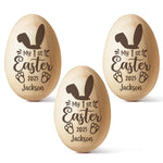 Custom Name First Easter Baby Gifts - Personalized Wooden Egg Shaker