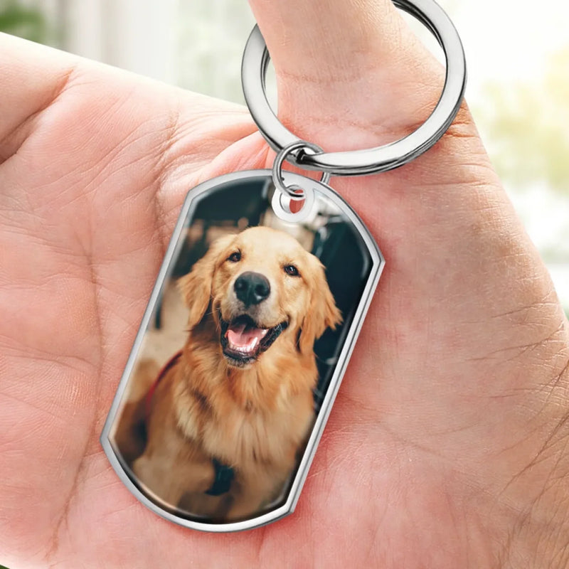 Custom Photo Cherished Memories, Endless Love - Memorial Personalized Custom Keychain - Sympathy Gift For Pet Owners, Pet Lovers