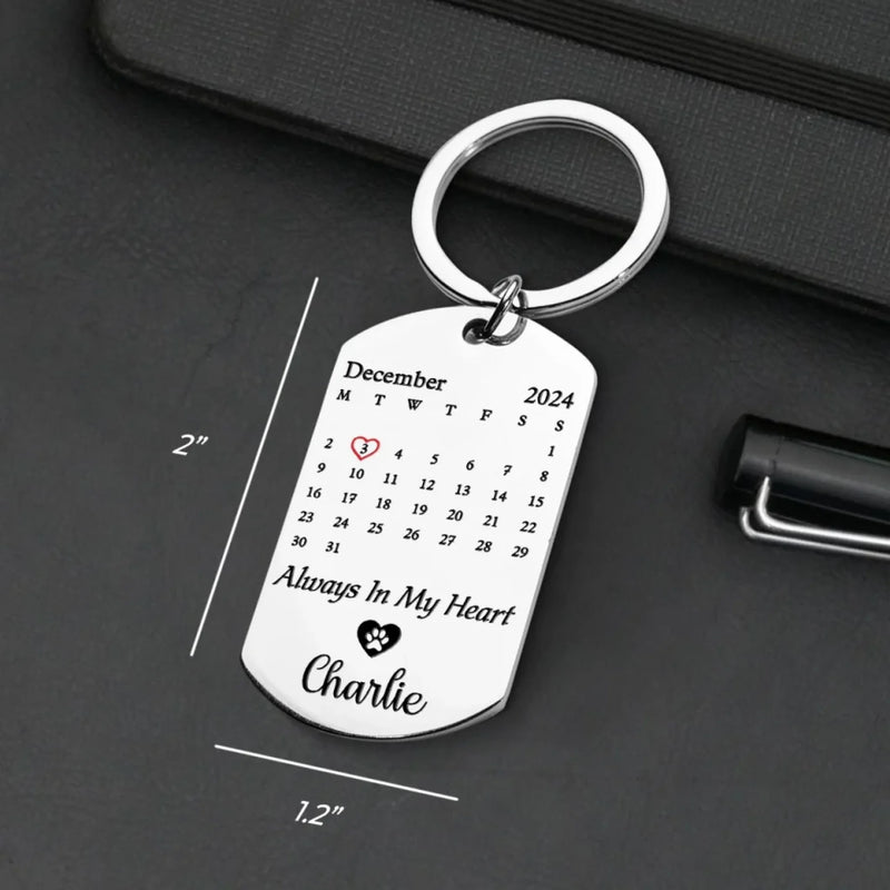 Custom Photo Cherished Memories, Endless Love - Memorial Personalized Custom Keychain - Sympathy Gift For Pet Owners, Pet Lovers