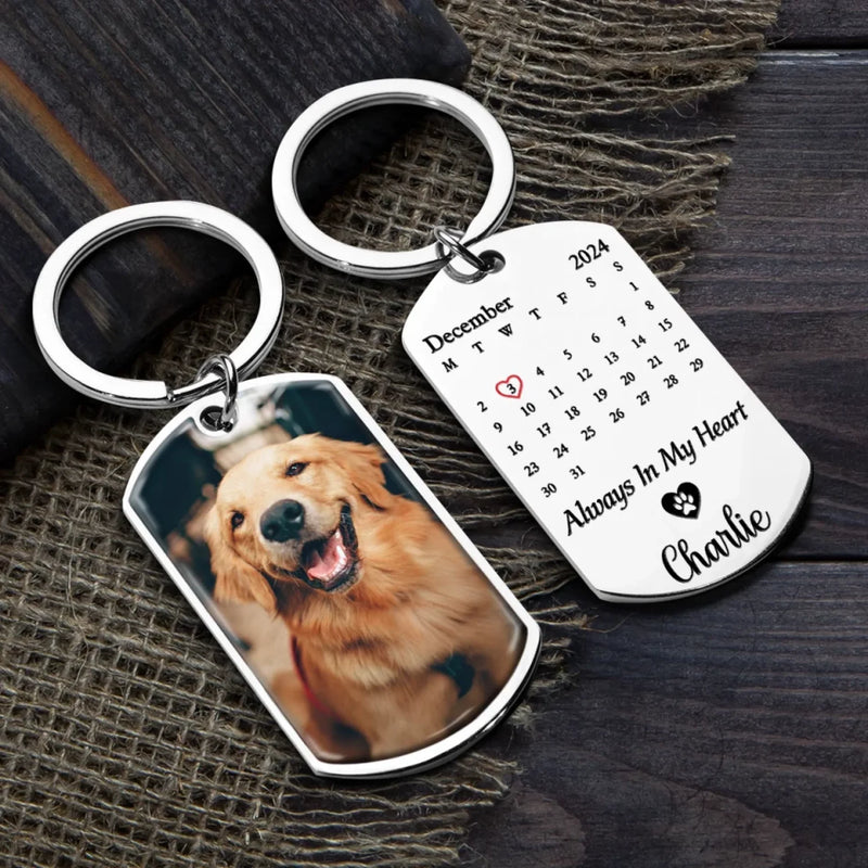 Custom Photo Cherished Memories, Endless Love - Memorial Personalized Custom Keychain - Sympathy Gift For Pet Owners, Pet Lovers