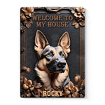 Home Of A Loyal Protector - Dog Personalized Custom 3D Inflated Effect Printed Home Decor Metal Sign - House Warming Gift For Dog Lovers, Dog Owners