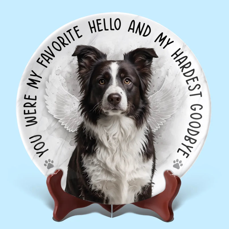 Custom Photo In My Heart, You Live On - Memorial Personalized Custom Ceramic Plate - Sympathy Gift For Pet Owners, Pet Lovers