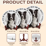 Custom Photo In My Heart, You Live On - Memorial Personalized Custom Ceramic Plate - Sympathy Gift For Pet Owners, Pet Lovers