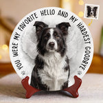 Custom Photo In My Heart, You Live On - Memorial Personalized Custom Ceramic Plate - Sympathy Gift For Pet Owners, Pet Lovers