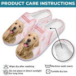 Custom Photo Cozy Feet, Happy Heart - Dog & Cat Personalized Custom Fluffy Slippers - Mother's Day, Gift For Dog Lovers, Pet Owners