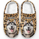 Custom Photo Furry Love In Every Step - Dog & Cat Personalized Custom Fluffy Slippers - Mother's Day, Gift For Pet Owners, Pet Lovers