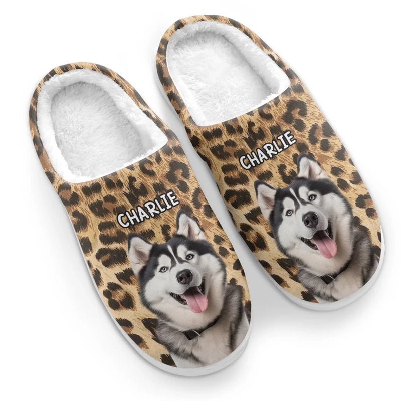 Custom Photo Furry Love In Every Step - Dog & Cat Personalized Custom Fluffy Slippers - Mother's Day, Gift For Pet Owners, Pet Lovers