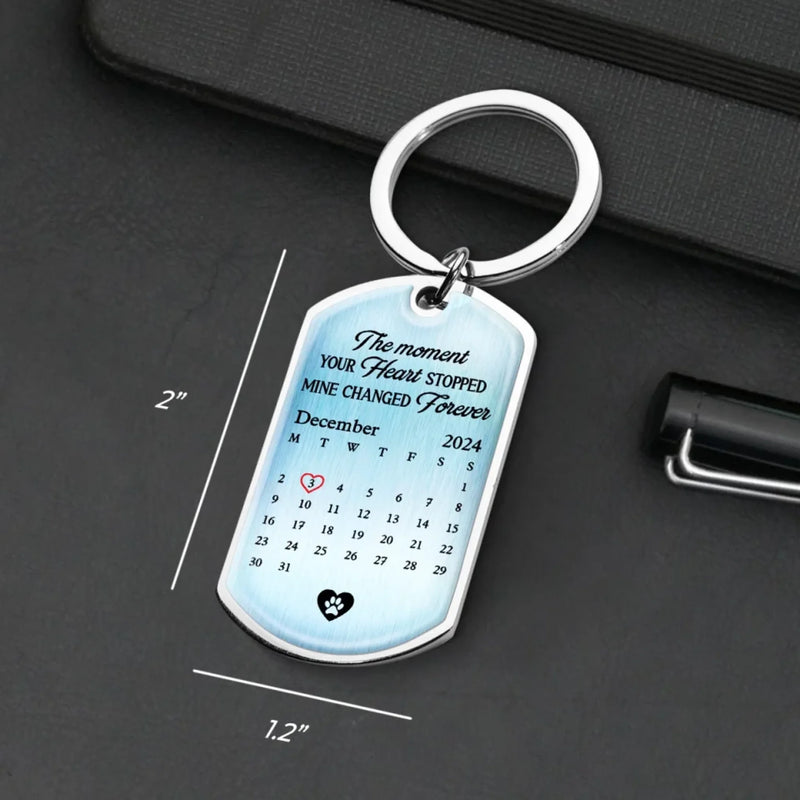 Custom Photo Your Paw Prints Are Etched In My Soul - Memorial Personalized Custom Keychain - Sympathy Gift For Pet Owners, Pet Lovers