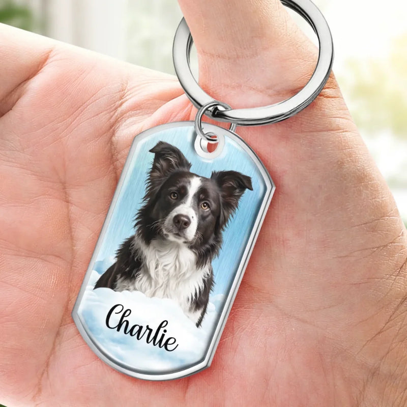 Custom Photo Your Paw Prints Are Etched In My Soul - Memorial Personalized Custom Keychain - Sympathy Gift For Pet Owners, Pet Lovers