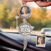 Custom Photo Metal Car Ornament - Personalized Memorial Sympathy Gifts For Loss Of Mom, Dad  - I'm Always With You