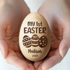 First Easter, Forever Treasured - Family Personalized Custom Wooden Egg Shaker - Easter Gift For Baby Kids, Newborn Baby