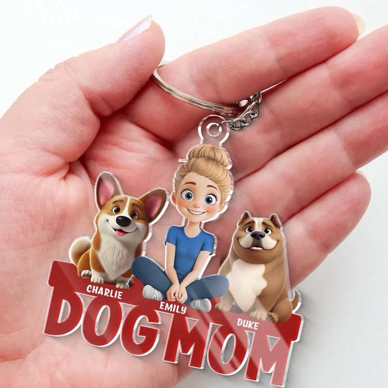 Life Is Better With A Dog - Dog Personalized Custom Shaped Acrylic Keychain - Gift For Pet Owners, Pet Lovers