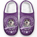 Happiness Is A Wagging Tail - Dog Personalized Custom Fluffy Slippers - Gift For Pet Owners, Pet Lovers