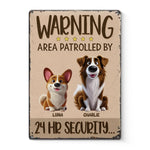 Custom Name Dog Security Gifts for Dog Lovers - Personalized Metal Sign