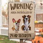 Custom Name Dog Security Gifts for Dog Lovers - Personalized Metal Sign