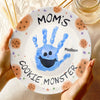 Mama's Cookie Monster - Family Personalized Custom Ceramic Plate - Mother's Day, Gift For Mom, Grandma