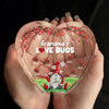 Little Bugs, Big Love - Family Personalized Custom 3D Crystal Heart Shaped - Mother's Day, Gift For Mom, Grandma