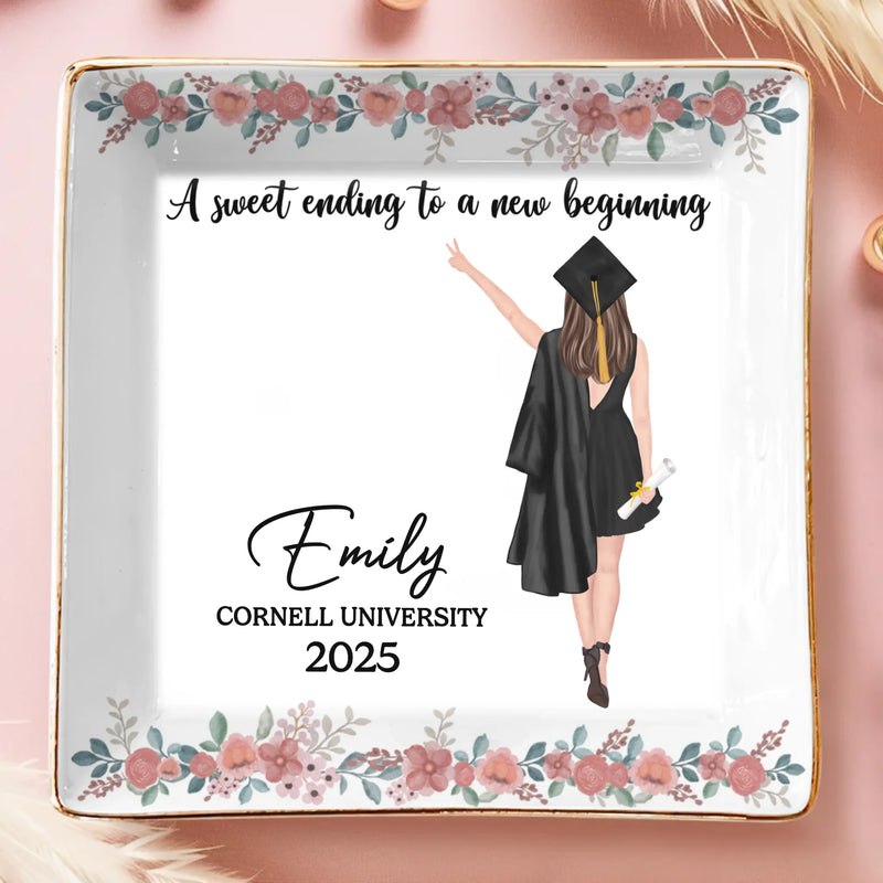 Dream Big, Shine Bright - Family Personalized Custom Full-Print Jewelry Dish - Graduation Gift For Family Members, Siblings, Brothers, Sisters