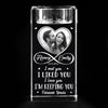 Custom Photo In Your Light, I Find Love	 - Couple Personalized Custom 3D Crystal Photo Laser Engraved, Crystal Candle Holder - Gift For Husband Wife, Anniversary