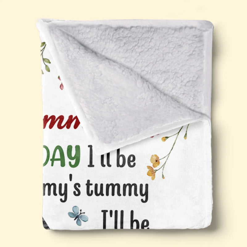 Custom Photo I Can't Wait To Meet You - Family Personalized Custom Blanket - Mother's Day, Baby Shower Gift, Gift For First Mom