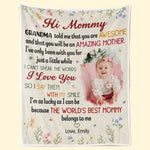 Custom Photo The World’s Best Mommy Belongs To Me - Family Personalized Custom Blanket - Mother's Day, Baby Shower Gift, Gift For First Mom