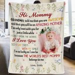 Custom Photo The World’s Best Mommy Belongs To Me - Family Personalized Custom Blanket - Mother's Day, Baby Shower Gift, Gift For First Mom