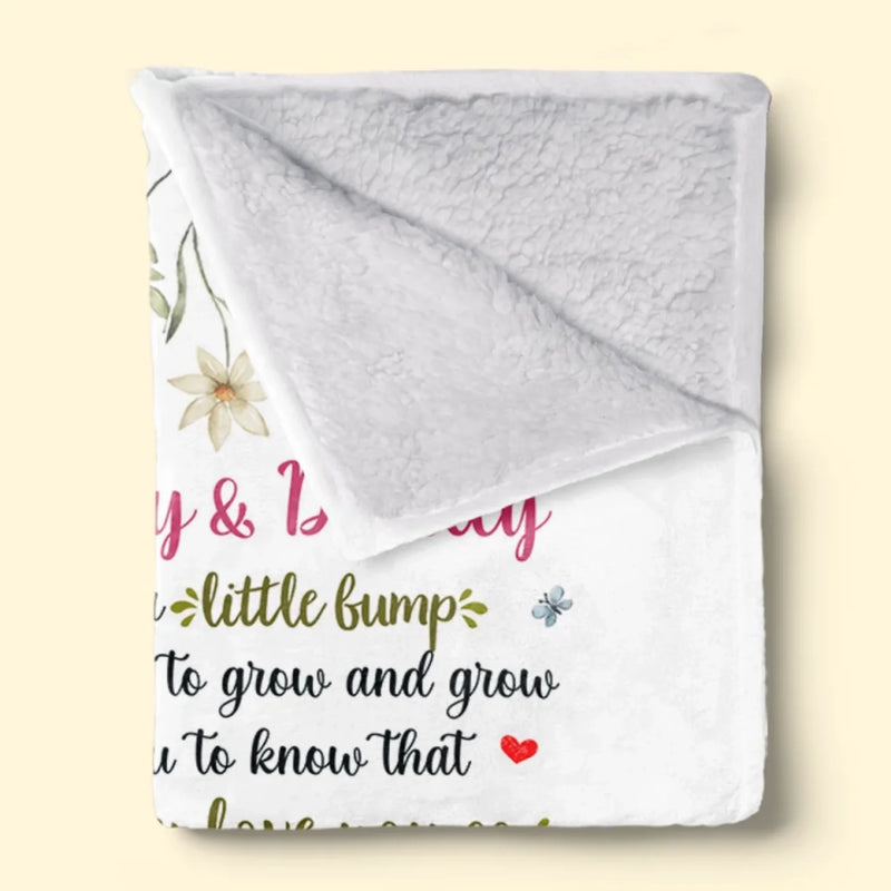 Love From Your Baby Bump - Family Personalized Custom Blanket - Mother's Day, Baby Shower Gift, Gift For First Mom