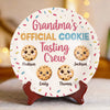 Mom’s Official Cookie Taster - Family Personalized Custom Ceramic Plate - Mother's Day, Gift For Mom, Grandma