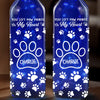 Your Paw Prints Will Always Stay - Memorial Personalized Custom Blue Bottle Lamp - Sympathy Gift For Pet Owners, Pet Lovers