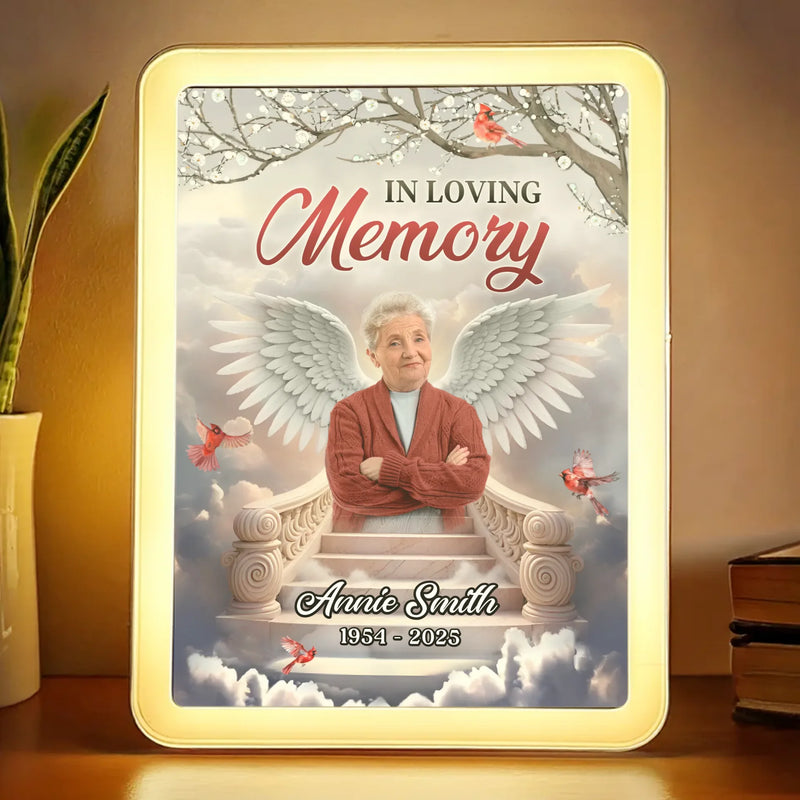 Custom Photo Your Spirit Will Forever Shine Bright - Memorial Personalized Custom LED Mirror Frame Lamp - Sympathy Gift For Family Members