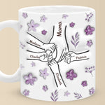 Custom Name Family Hands Gifts for Mom - Personalized Mugs