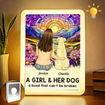 Together Always, Love Beyond Words - Dog Personalized Custom LED Mirror Frame Lamp - Gift For Pet Owners, Pet Lovers