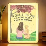 Life’s Journey Is Better With You - Dog Personalized Custom LED Mirror Frame Lamp - Gift For Pet Owners, Pet Lovers