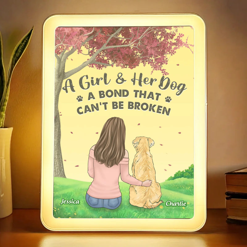 Life’s Journey Is Better With You - Dog Personalized Custom LED Mirror Frame Lamp - Gift For Pet Owners, Pet Lovers