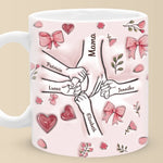 Grandma Is The Heart Of The Family - Family Personalized Custom 3D Inflated Effect Printed Mug - Mother's Day, Gift For Mom, Grandma