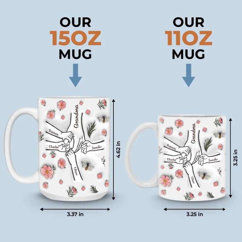 Grandma Makes Every Moment Special - Family Personalized Custom 3D Inflated Effect Printed Mug - Mother's Day, Gift For Mom, Grandma