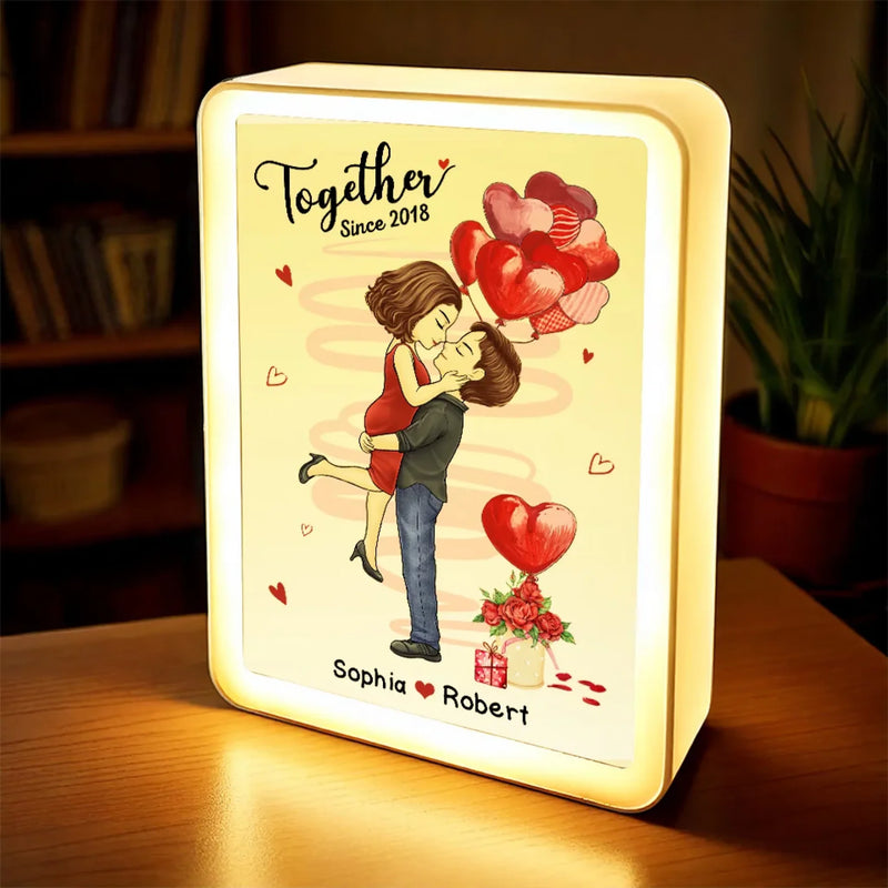You’re My Favorite Place To Be - Couple Personalized Custom LED Mirror Frame Lamp - Gift For Husband Wife, Anniversary