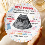 Custom Photo A Bundle Of Joy Is Coming Soon - Family Personalized Custom Ceramic Plate - Mother's Day, Baby Shower Gift, Gift For First Mom
