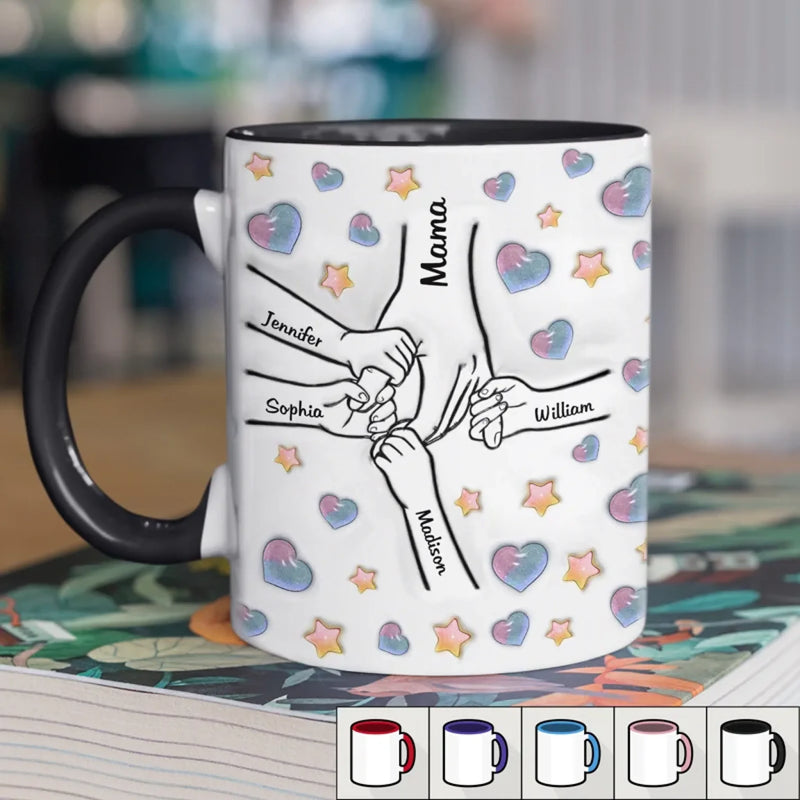 Family Bonds That Last Forever - Family Personalized Custom 3D Inflated Effect Printed Accent Mug - Mother's Day Gift For Mom, Grandma